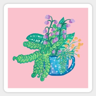 Flower Pot Teacup Sticker